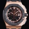 AP Royal Oak Offshore 44mm RG Ceramic Bezel APF Factory 1:1 Best Edition Black Dial on Rubber Strap A3126 - Best Replica Watches Store For Sale!
