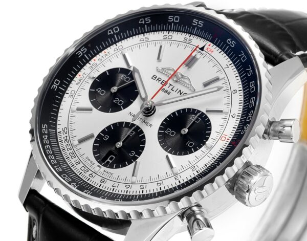 Breitling Navitimer B01 43mm SS BLS Factory 1:1 Best Edition White Dial - Best Replica Watches Store For Sale!
