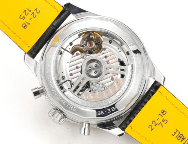 Breitling Navitimer B01 43mm SS BLS Factory 1:1 Best Edition Black Dial on Black Leather Strap A7750 - Best Replica Watches Store For Sale!