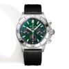 Breitling Chronomat B01 AB01343A1L1A1 42mm SS BLS Factory 1:1 Best Edition Green Dial on Black Rubber Strap A7750 - Best Replica Watches Store For Sale!