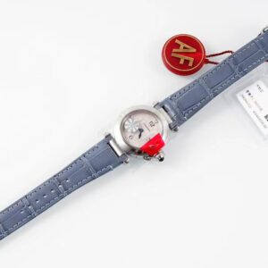 Cartier Pasha 30mm SS AF Factory 1:1 Best Edition Blue Leather Strap - Best Replica Watches Store For Sale!