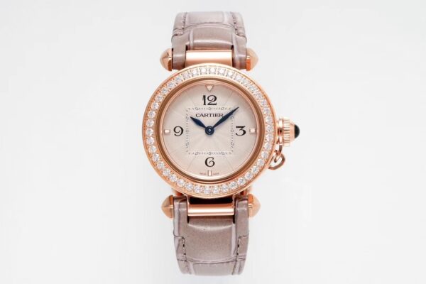Cartier Pasha 30mm RG AF Factory 1:1 Best Edition Diamonds Bezel - Best Replica Watches Store For Sale!