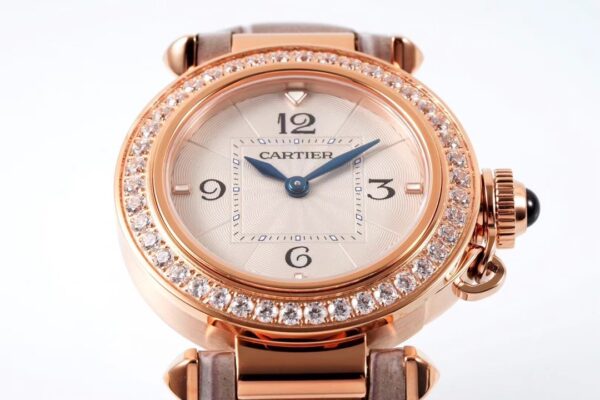 Cartier Pasha 30mm RG AF Factory 1:1 Best Edition Diamonds Bezel - Best Replica Watches Store For Sale!