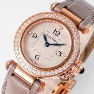 Cartier Pasha 30mm RG AF Factory 1:1 Best Edition Diamonds Bezel - Best Replica Watches Store For Sale!