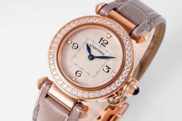 Cartier Pasha 30mm RG AF Factory 1:1 Best Edition Diamonds Bezel - Best Replica Watches Store For Sale!