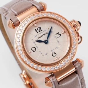Cartier Pasha 30mm RG AF Factory 1:1 Best Edition Diamonds Bezel - Best Replica Watches Store For Sale!