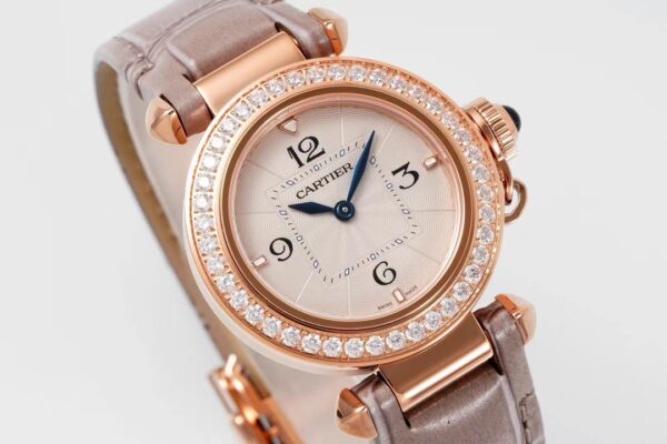 Cartier Pasha 30mm RG AF Factory 1:1 Best Edition Diamonds Bezel - Best Replica Watches Store For Sale!