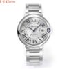 Cartier Ballon Bleu WSBB0040 40mm SS CH Factory 1:1 Best Edition Silvery Texture Dial on SS Bracelet A2824 (Quick Release) - Best Replica Watches Store For Sale!