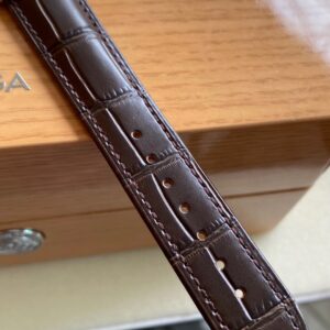OMEGA De Ville Prestige 39.5mm YG/SS A+ Factory 1:1 Best Edition White Dial YG Markers on Brwon Leather Strap A2500 - Best Replica Watches Store For Sale!