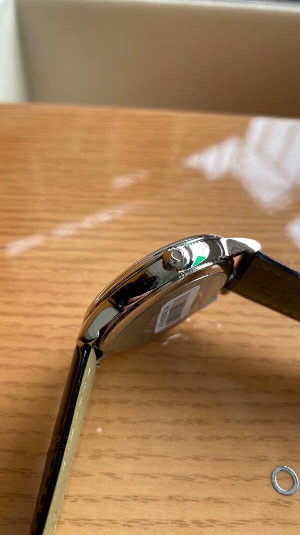 OMEGA De Ville Prestige 39.5mm SS A+ Factory 1:1 Best Edition White Dial Silver Markers on Black Leather Strap A2500 - Best Replica Watches Store For Sale!