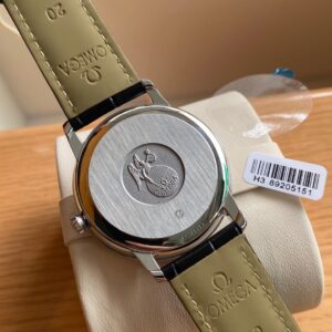 OMEGA De Ville Prestige 39.5mm SS A+ Factory 1:1 Best Edition White Dial Silver Markers on Black Leather Strap A2500 - Best Replica Watches Store For Sale!