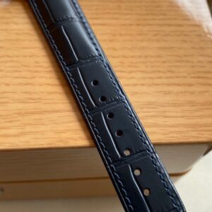OMEGA De Ville Prestige 39.5mm SS A+ Factory 1:1 Best Edition White Dial Blue Markers on Blue Leather Strap A2500 - Best Replica Watches Store For Sale!