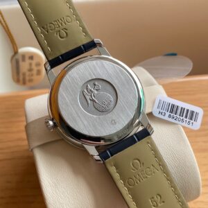 OMEGA De Ville Prestige 39.5mm SS A+ Factory 1:1 Best Edition White Dial Blue Markers on Blue Leather Strap A2500 - Best Replica Watches Store For Sale!