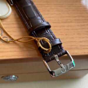 OMEGA De Ville Prestige 39.5mm YG/SS A+ Factory 1:1 Best Edition Yellow Dial YG Markers on Brown Leather Strap A2500 - Best Replica Watches Store For Sale!