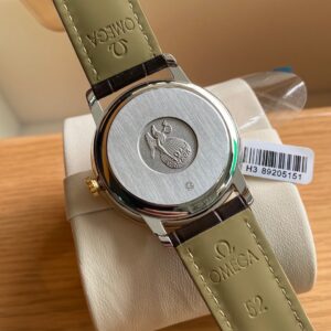 OMEGA De Ville Prestige 39.5mm YG/SS A+ Factory 1:1 Best Edition Yellow Dial YG Markers on Brown Leather Strap A2500 - Best Replica Watches Store For Sale!