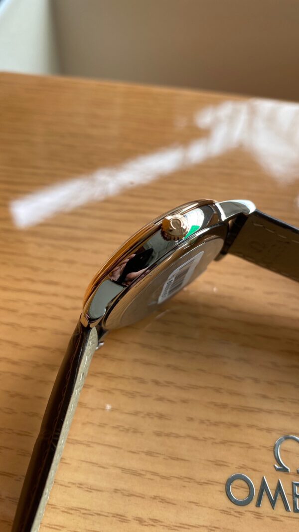 OMEGA De Ville Prestige 39.5mm RG/SS A+ Factory 1:1 Best Edition Brown Dial RG Markers - Best Replica Watches Store For Sale!