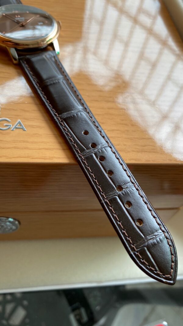OMEGA De Ville Prestige 39.5mm RG/SS A+ Factory 1:1 Best Edition Brown Dial RG Markers - Best Replica Watches Store For Sale!