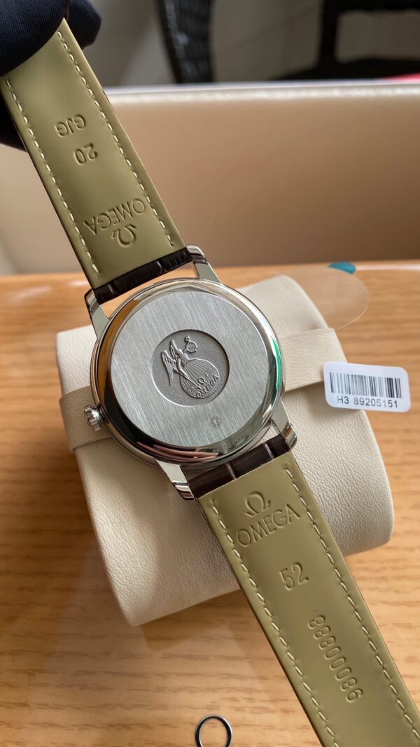 OMEGA De Ville Prestige 39.5mm RG/SS A+ Factory 1:1 Best Edition White Dial RG Markers on Brown Leather Strap A2500 - Best Replica Watches Store For Sale!