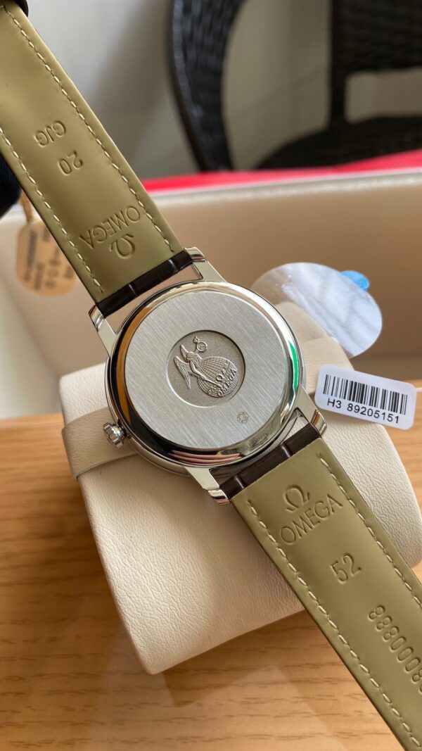 OMEGA De Ville Prestige 39.5mm YG/SS A+ Factory 1:1 Best Edition White Dial YG Markers on Brown Leather Strap A2500 - Best Replica Watches Store For Sale!