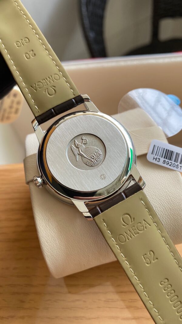 OMEGA De Ville Prestige 39.5mm YG/SS A+ Factory 1:1 Best Edition White Dial YG Markers on Brown Leather Strap A2500 - Best Replica Watches Store For Sale!