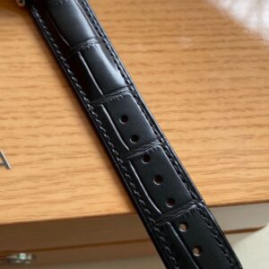 OMEGA De Ville Prestige 39.5mm SS A+ Factory 1:1 Best Edition Black Dial Sliver Markers on Black Leather Strap A2500 - Best Replica Watches Store For Sale!