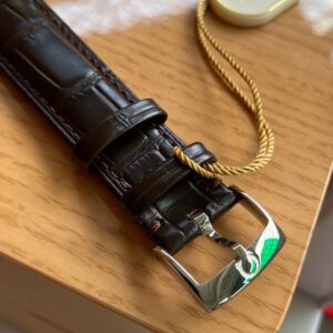 OMEGA De Ville Prestige 39.5mm YG/SS A+ Factory 1:1 Best Edition Yeoolw Dial YG Markers on Brown Leather Strap A2500 - Best Replica Watches Store For Sale!