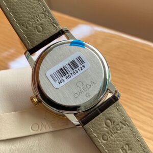 OMEGA De Ville Prestige 39.5mm YG/SS A+ Factory 1:1 Best Edition Yeoolw Dial YG Markers on Brown Leather Strap A2500 - Best Replica Watches Store For Sale!