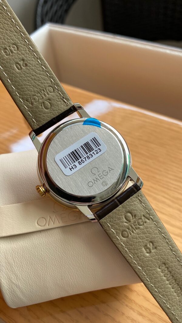 OMEGA De Ville Prestige 39.5mm YG/SS A+ Factory 1:1 Best Edition Yeoolw Dial YG Markers on Brown Leather Strap A2500 - Best Replica Watches Store For Sale!