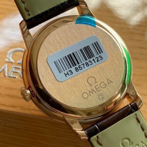 OMEGA De Ville Prestige 39.5mm RG A+ Factory 1:1 Best Edition Blue Dial RG Markers on Brown Leather Strap A2500 - Best Replica Watches Store For Sale!