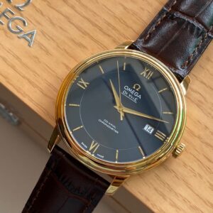 OMEGA De Ville Prestige 39.5mm YG/SS A+ Factory 1:1 Best Edition Blue Dial YG Markers - Best Replica Watches Store For Sale!