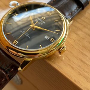OMEGA De Ville Prestige 39.5mm YG/SS A+ Factory 1:1 Best Edition Blue Dial YG Markers - Best Replica Watches Store For Sale!