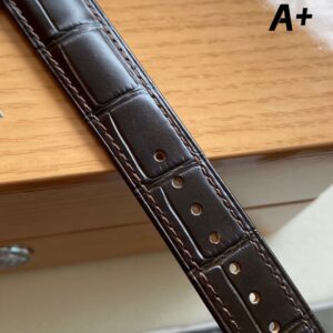 OMEGA De Ville Prestige 39.5mm RG/SS A+ Factory 1:1 Best Edition White Granular Dial RG Markers on Black Leather Strap A2500 - Best Replica Watches Store For Sale!