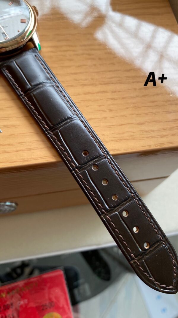 OMEGA De Ville Prestige 39.5mm RG/SS A+ Factory 1:1 Best Edition White Granular Dial RG Markers on Black Leather Strap A2500 - Best Replica Watches Store For Sale!