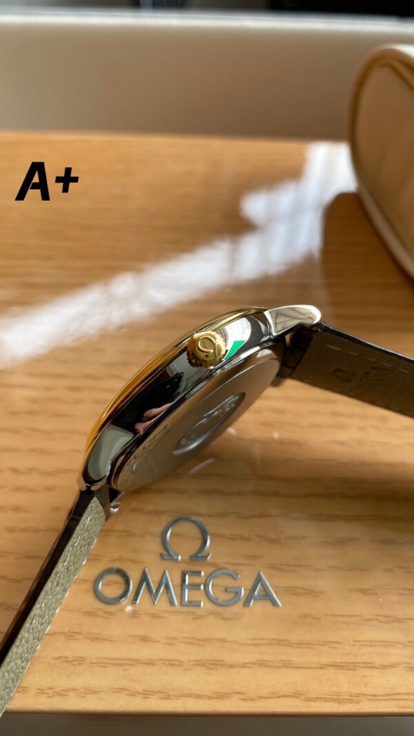OMEGA De Ville Prestige A+ Factory 1:1 Best Edition White Diamond-shaped Dial YG Markers - Best Replica Watches Store For Sale!