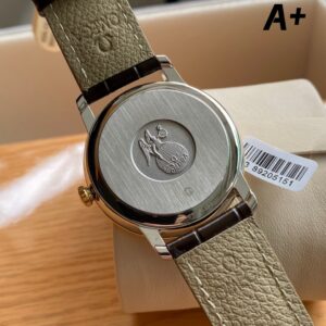 OMEGA De Ville Prestige 39.5mm RG/SS A+ Factory 1:1 Best Edition White Granular Dial YG Markers on Black Leather Strap A2500 - Best Replica Watches Store For Sale!