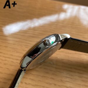 OMEGA De Ville Prestige 39.5mm SS A+ Factory 1:1 Best Edition Black Diamond-shaped Dial Silver Markers on Black Leather Strap A2500 - Best Replica Watches Store For Sale!