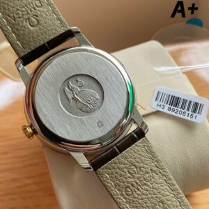 OMEGA De Ville Prestige 39.5mm YG/SS A+ Factory 1:1 Best Edition Yellow Granular Dial YG Markers on Black Leather Strap A2500 - Best Replica Watches Store For Sale!
