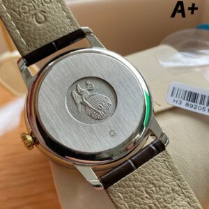 OMEGA De Ville Prestige 39.5mm YG/SS A+ Factory 1:1 Best Edition Yellow Granular Dial YG Markers on Black Leather Strap A2500 - Best Replica Watches Store For Sale!