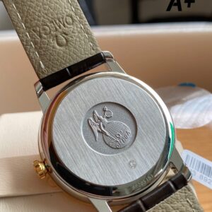 OMEGA De Ville Prestige 39.5mm YG/SS A+ Factory 1:1 Best Edition Green Granular Dial YG Markers on Black Leather Strap A2500 - Best Replica Watches Store For Sale!