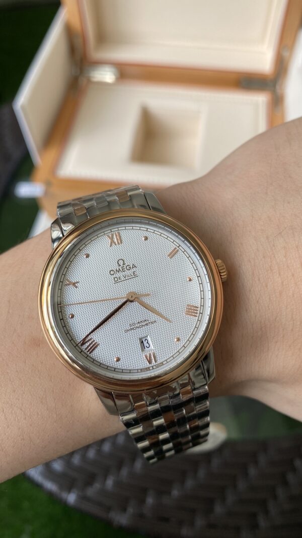 OMEGA De Ville Prestige 39.5mm RG/SS A+ Factory 1:1 Best Edition  RG Markers - Best Replica Watches Store For Sale!