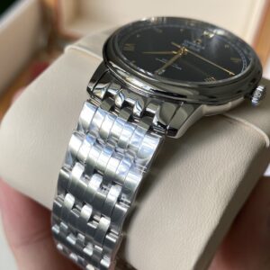 OMEGA De Ville Prestige 39.5mm SS A+ Factory 1:1 Best Edition Black Granular Dial Silver Markers on Stainless Steel Strap A2500 - Best Replica Watches Store For Sale!