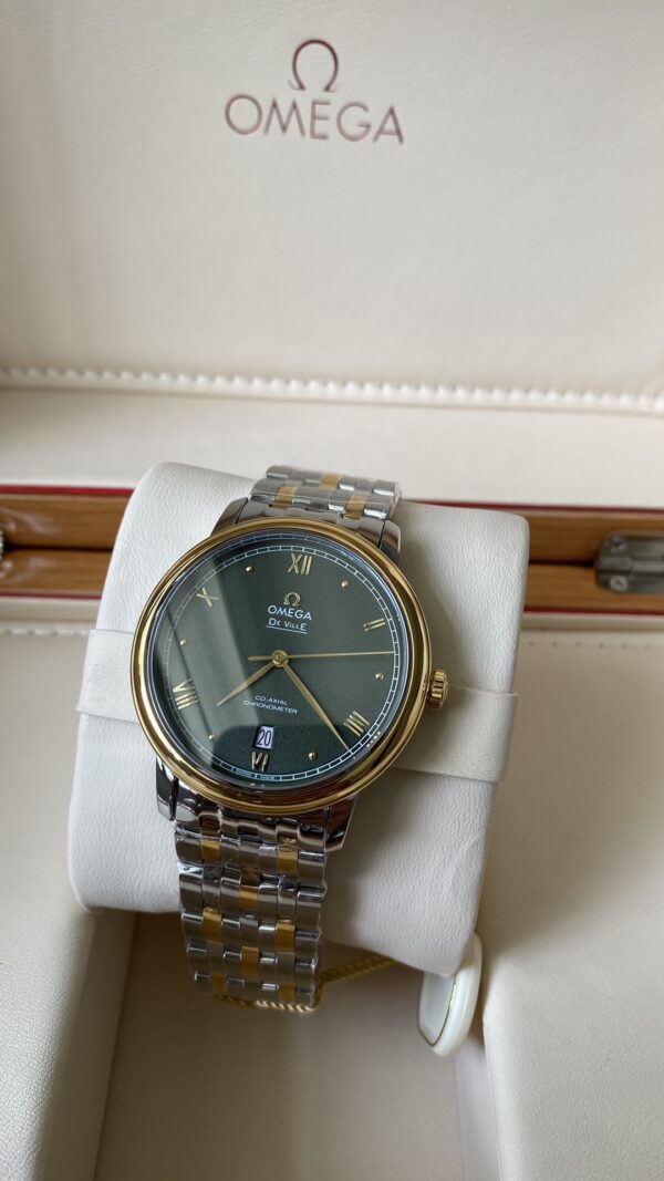 OMEGA De Ville Prestige 39.5mm A+ Factory 1:1 Best Edition Green Granular Dial - Best Replica Watches Store For Sale!