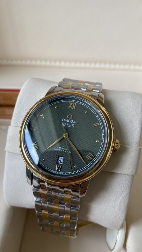 OMEGA De Ville Prestige 39.5mm A+ Factory 1:1 Best Edition Green Granular Dial - Best Replica Watches Store For Sale!