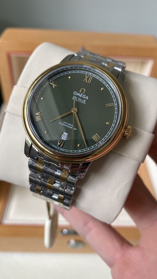 OMEGA De Ville Prestige 39.5mm A+ Factory 1:1 Best Edition Green Granular Dial - Best Replica Watches Store For Sale!