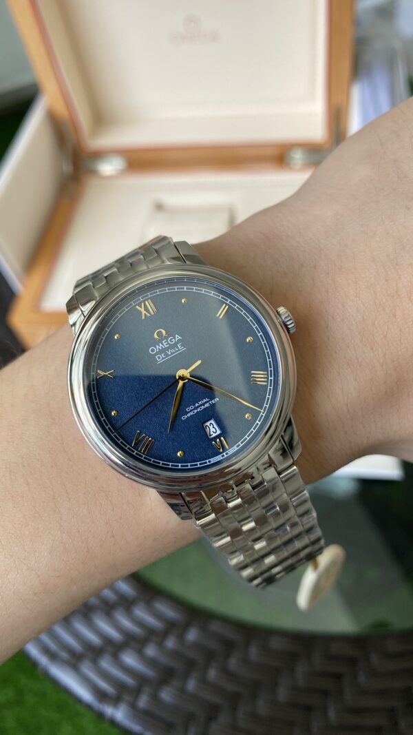OMEGA De Ville Prestige 39.5mm SS A+ Factory 1:1 Best Edition YG Markers - Best Replica Watches Store For Sale!