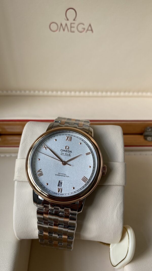 OMEGA De Ville Prestige 39.5mm A+ Factory 1:1 Best Edition WhiteYG Markers - Best Replica Watches Store For Sale!