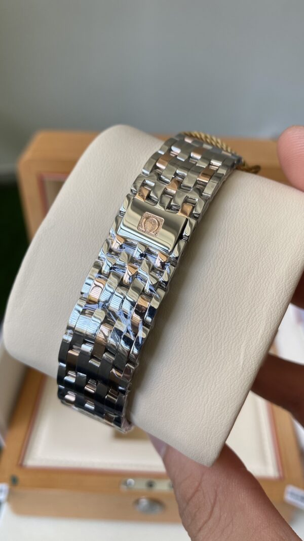 OMEGA De Ville Prestige 39.5mm YG/SS A+ Factory 1:1 Best Edition White Granular Dial YG Markers on Stainless Steel Strap A2500 - Best Replica Watches Store For Sale!