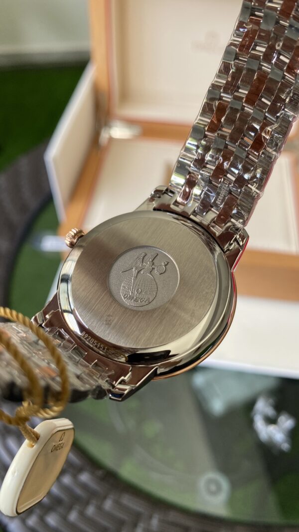 OMEGA De Ville Prestige 39.5mm YG/SS A+ Factory 1:1 Best Edition White Granular Dial YG Markers on Stainless Steel Strap A2500 - Best Replica Watches Store For Sale!
