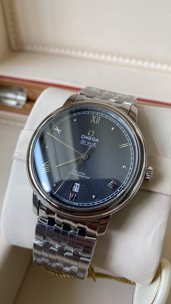 OMEGA De Ville Prestige 39.5mm SS A+ Factory 1:1 Best Edition Black Granular - Best Replica Watches Store For Sale!