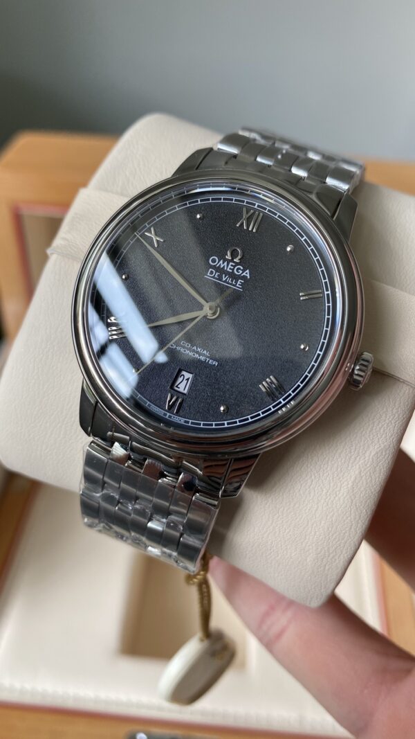 OMEGA De Ville Prestige 39.5mm SS A+ Factory 1:1 Best Edition Black Granular - Best Replica Watches Store For Sale!